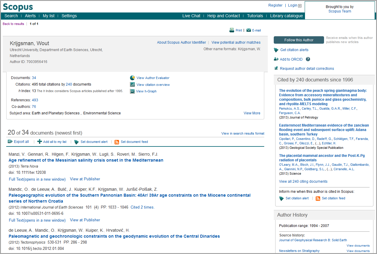 scopus author research